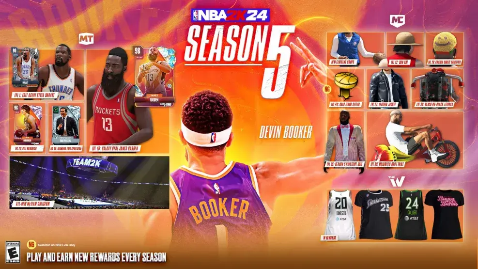 NBA 2K24 season pass season 5 Rewards