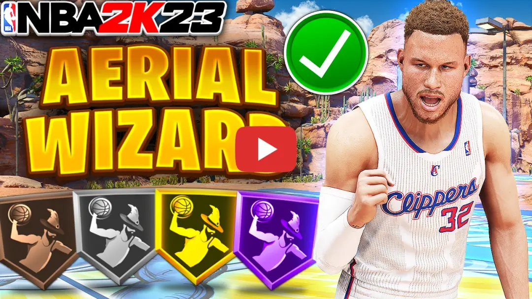 Thumbnail for Aerial Wizard - 2k23 badge test on the NBA2KLab YouTube Channel