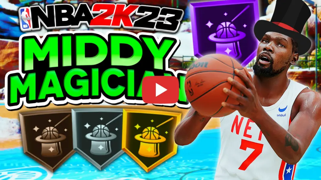 Thumbnail for Middy Magician - 2k23 badge test on the NBA2KLab YouTube Channel