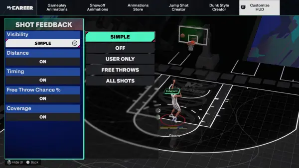 NBA 2K25 Shot Feedback Visibility Simple