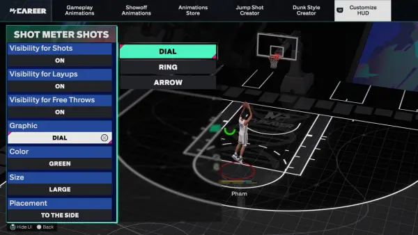 NBA 2K25 Dial Shot Meter