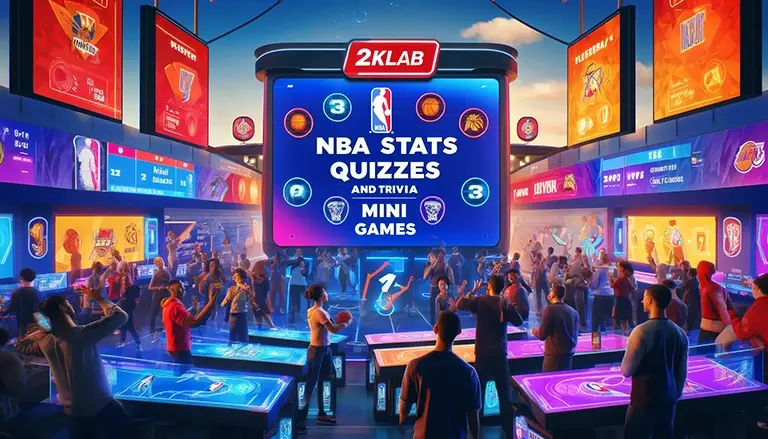 اختبارات إحصائيات NBA وألعاب مصغرة للمعلومات الكرة السلة
