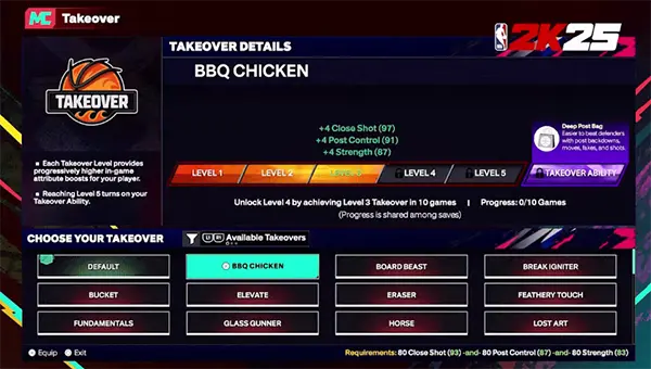 NBA 2K25 New Takeovers